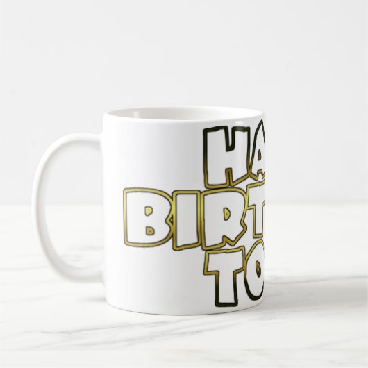 ハッピーバースデーおめでとうマグカップ コーヒーマグカップ (左)