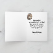ハッピーバースデーおもしろいとリス カード (内部)