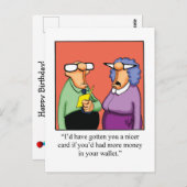 ハッピーバースデーおもしろいはがき ポストカード (正面/裏面)