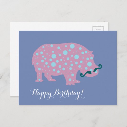 ハッピーバースデーおもしろいはがき ポストカード (正面/裏面)