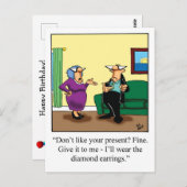 ハッピーバースデーおもしろいはがき ポストカード (正面/裏面)