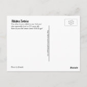 ハッピーバースデーおもしろいはがき(旧亀つき)。 ポストカード (裏面)