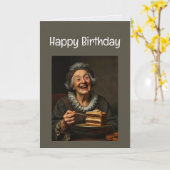 ハッピーバースデーおもしろいは君の年齢に関する カード (黄色い花)