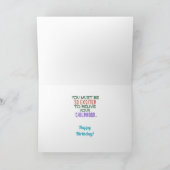 ハッピーバースデーおもしろいウーリーマンモスジョークカスタム カード (内部)