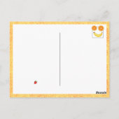 ハッピーバースデーおもしろいカラフルフルーツラベル明るい ポストカード (裏面)