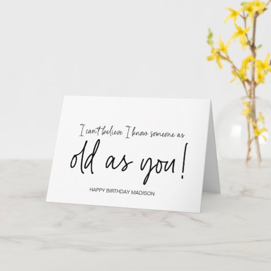 ハッピーバースデーおもしろいカード本当に古くなる カード (黄色い花)