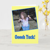 ハッピーバースデーおもしろいカード「お年寄りを見る」 カード (黄色い花)