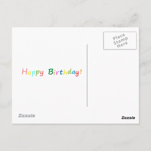 ハッピーバースデーおもしろいカード：カップケーキキャンドルウォーズ ポストカード (裏面)