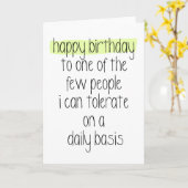 ハッピーバースデーおもしろいカード カード (黄色い花)