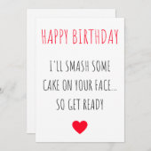 ハッピーバースデーおもしろいカード シーズンカード (正面/裏面)