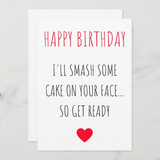 ハッピーバースデーおもしろいカード シーズンカード (正面/裏面)