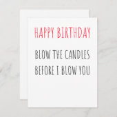 ハッピーバースデーおもしろいカード シーズンカード (正面/裏面)