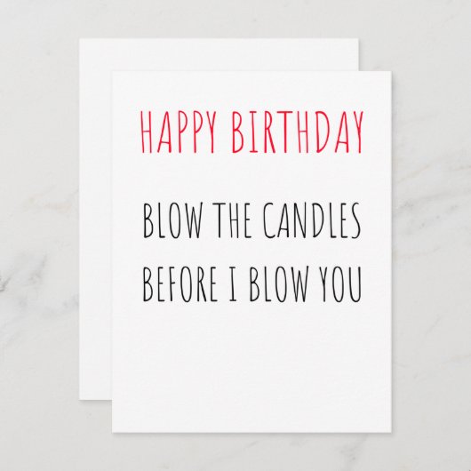 ハッピーバースデーおもしろいカード シーズンカード (正面/裏面)