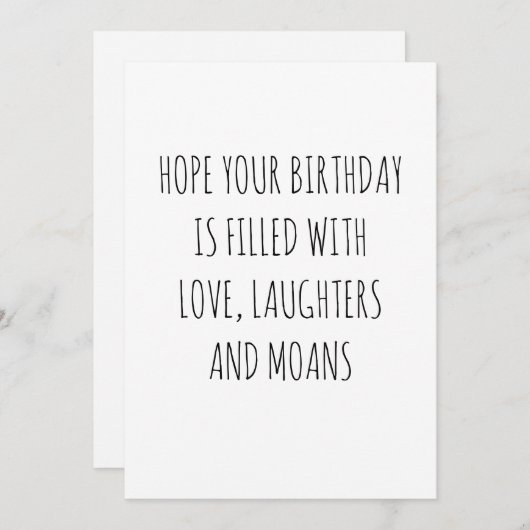 ハッピーバースデーおもしろいカード シーズンカード (正面/裏面)