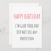 ハッピーバースデーおもしろいカード シーズンカード (正面/裏面)