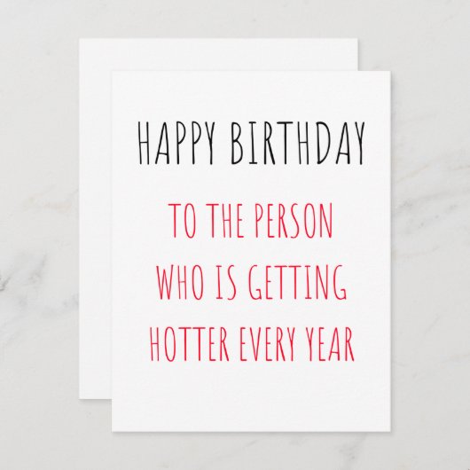 ハッピーバースデーおもしろいカード シーズンカード (正面/裏面)