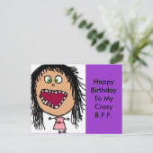 ハッピーバースデーおもしろいカード ポストカード (スタンド正面)