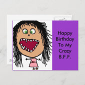 ハッピーバースデーおもしろいカード ポストカード (正面/裏面)