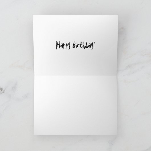 ハッピーバースデーおもしろいカード – Blue Jay誕生日カード カード (内部)