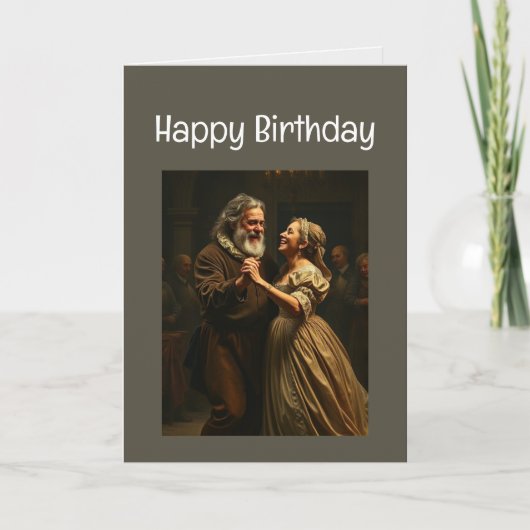 ハッピーバースデーおもしろいグッドオールド日 カード (正面)