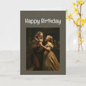 ハッピーバースデーおもしろいグッドオールド日 カード (黄色い花)