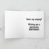 ハッピーバースデーおもしろいシャムの子天写真 カード (内部)