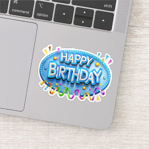 ハッピーバースデーおもしろいシール シール