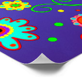 ハッピーバースデーおもしろいスクールフローラかわいいインスピレーション ポスター (角)