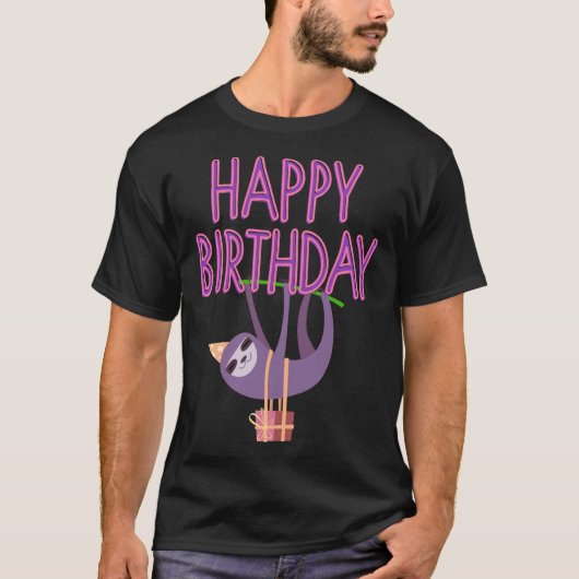 ハッピーバースデーおもしろいスロット Tシャツ (正面)