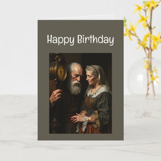 ハッピーバースデーおもしろいタイムサプライズ カード (黄色い花)