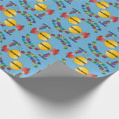 ハッピーバースデーおもしろいピエロ ラッピングペーパー (角)