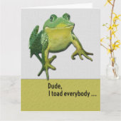 ハッピーバースデーおもしろいヘディドゥードトードプン カード (黄色い花)