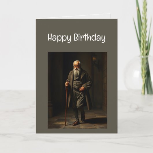 ハッピーバースデーおもしろいヤング今オールド カード (正面)