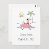 ハッピーバースデーおもしろいユーモアのある葉書 ポストカード (正面/裏面)