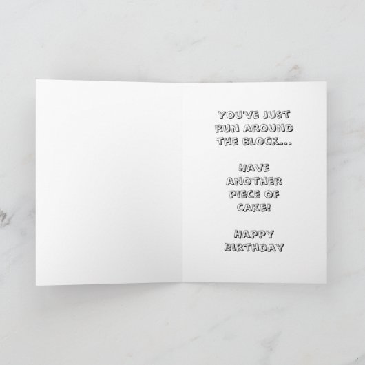 ハッピーバースデーおもしろいユーモアのある誕生日の希望 カード (内部)