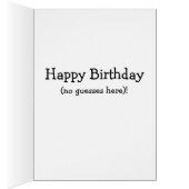 ハッピーバースデーおもしろいユーモア用グリーティングカード (内側 (右))