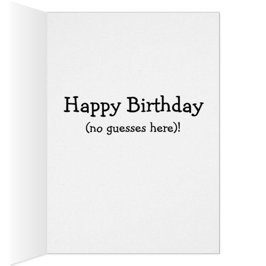ハッピーバースデーおもしろいユーモア用グリーティングカード (内側 (右))
