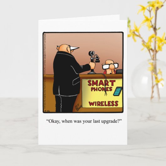 ハッピーバースデーおもしろいユーモア用グリーティングカード カード (黄色い花)