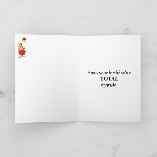 ハッピーバースデーおもしろいユーモア用グリーティングカード カード (内部)