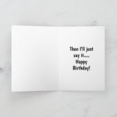 ハッピーバースデーおもしろいユーモア用グリーティングカード カード (内部)