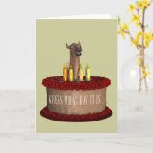 ハッピーバースデーおもしろいラクメル カード (黄色い花)