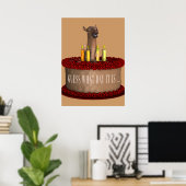 ハッピーバースデーおもしろいラクメル ポスター (ホームオフィス)