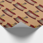 ハッピーバースデーおもしろいラクメル ラッピングペーパー (角)