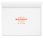 ハッピーバースデーおもしろいラブラドールドッグアットビーチ (内部横(下))