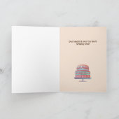 ハッピーバースデーおもしろいリス気球カスタム文字 カード (内部)