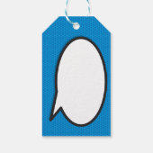 ハッピーバースデーおもしろいレトロ漫画ブックアポップ・アートのート ギフトタグ (裏面)