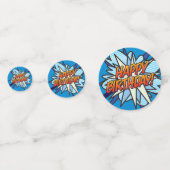 ハッピーバースデーおもしろいレトロ漫画帳 コンフェッティ (正面)