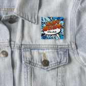 ハッピーバースデーおもしろいレトロ漫画帳 缶バッジ (インサイチュ)