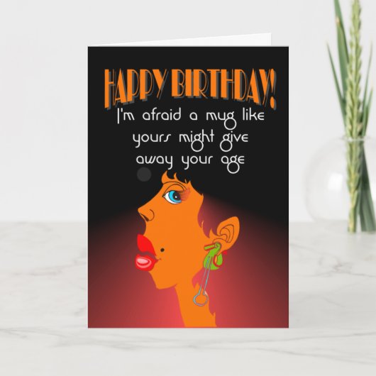 ハッピーバースデーおもしろい侮辱 カード (正面)