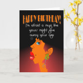 ハッピーバースデーおもしろい侮辱 カード (黄色い花)